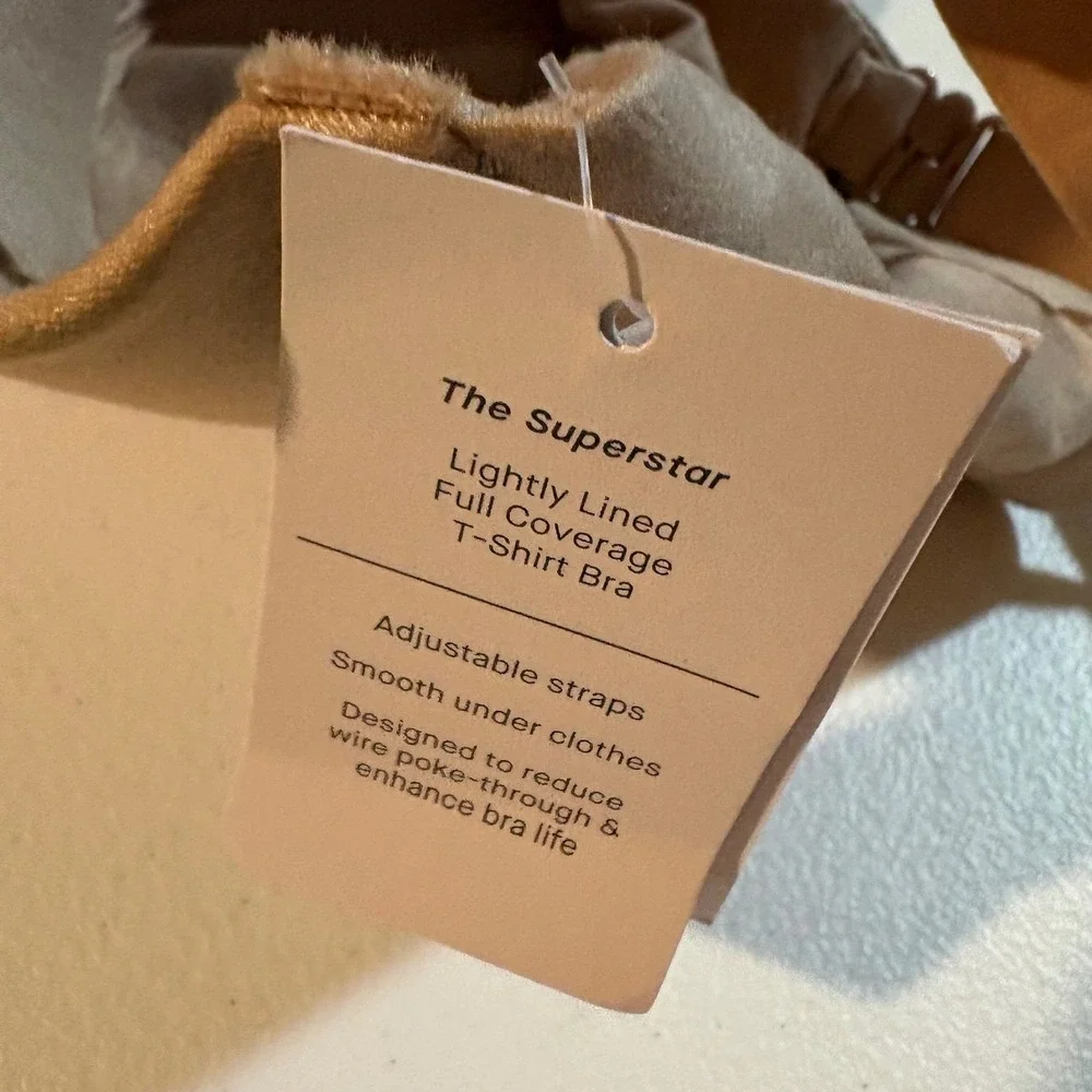 Auden The Superstar Lightly Lined Full Coverage T-Shirt‎ Bra Beige 40DDD NEW